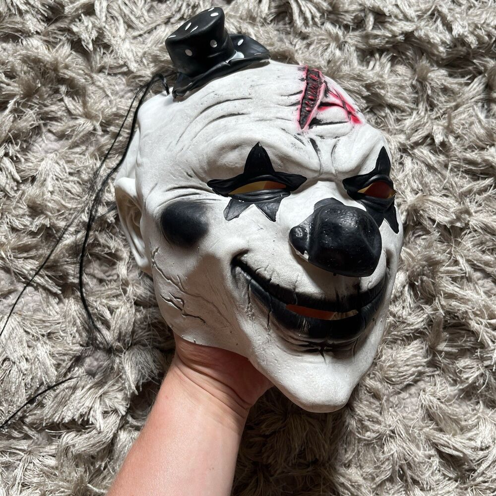 Black Hat Clown Mask Terrifier Art The  Cosplay Latex Mask Halloween Props F-Shi